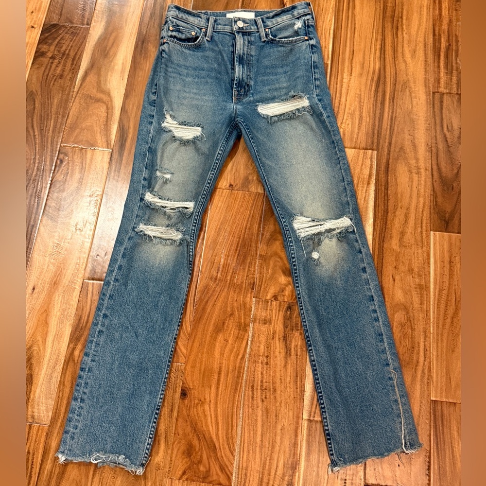 Mother Denim Women’s Superior High Waisted Rider Skimp Fray Indecent Exposure 27